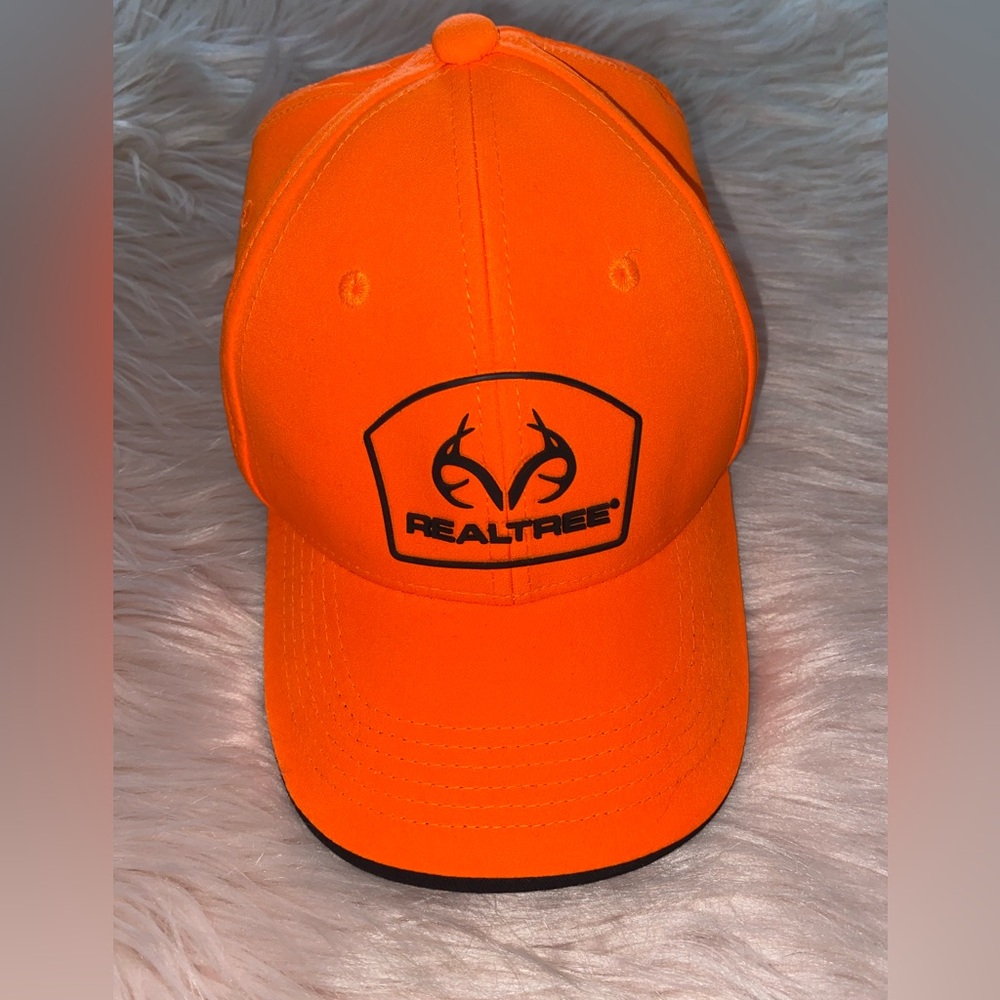 Realtree Blaze Orange Cap with Black Logo